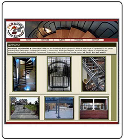 PARADISE IRONWORKS WEBPAGE